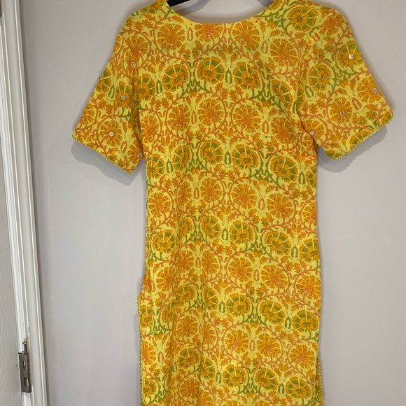 VTG 60s Boho Handmade Indian Embellished Kameez Tunic Dress - Picture 5 of 6